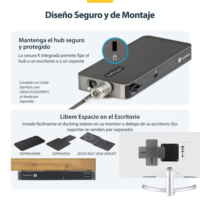 StarTech.com Hub Thunderbolt 5 4 Puertos con KVM Thunderbolt Share