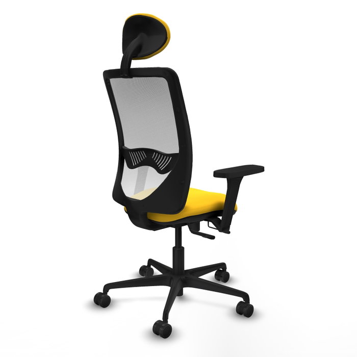 PIQUERAS Y CRESPO Silla de oficina Zulema con mecanismo Sincro/Traslack, Amarillo y Blanco PIQUERAS Y CRESPO Silla de oficina Zulema con mecanismo Sincro/Traslack, Amarillo y Blanco