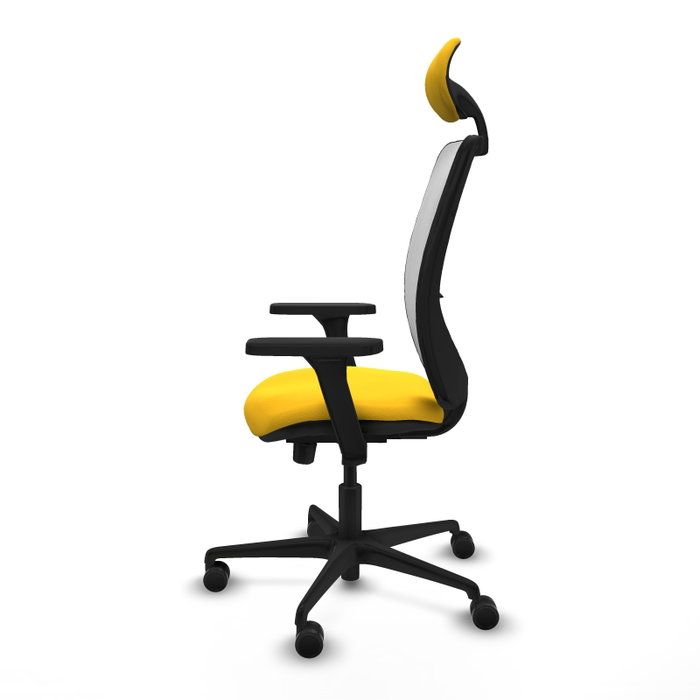 PIQUERAS Y CRESPO Silla de oficina Zulema con mecanismo Sincro/Traslack, Amarillo y Blanco PIQUERAS Y CRESPO Silla de oficina Zulema con mecanismo Sincro/Traslack, Amarillo y Blanco