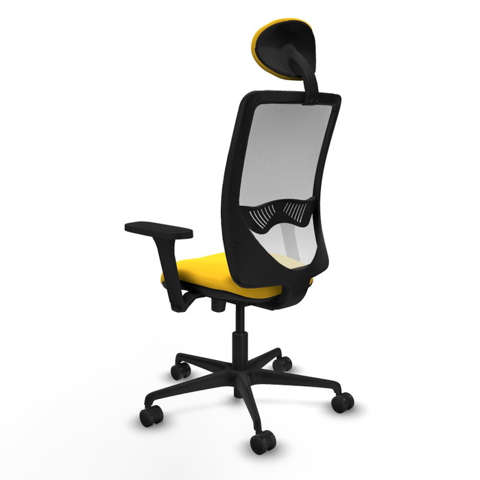 PIQUERAS Y CRESPO Silla de oficina Zulema con mecanismo Sincro/Traslack, Amarillo y Blanco PIQUERAS Y CRESPO Silla de oficina Zulema con mecanismo Sincro/Traslack, Amarillo y Blanco