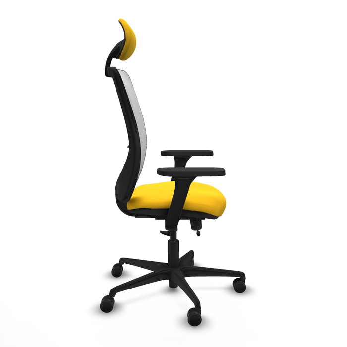 PIQUERAS Y CRESPO Silla de oficina Zulema con mecanismo Sincro/Traslack, Amarillo y Blanco PIQUERAS Y CRESPO Silla de oficina Zulema con mecanismo Sincro/Traslack, Amarillo y Blanco
