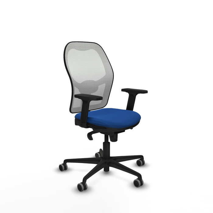 PIQUERAS Y CRESPO Silla de oficina Jorquera con mecanismo Sincro, Azul y Blanco PIQUERAS Y CRESPO Silla de oficina Jorquera con mecanismo Sincro, Azul y Blanco
