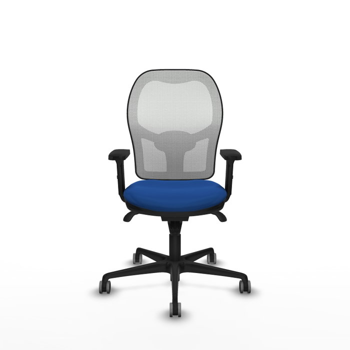 PIQUERAS Y CRESPO Silla de oficina Jorquera con mecanismo Sincro, Azul y Blanco PIQUERAS Y CRESPO Silla de oficina Jorquera con mecanismo Sincro, Azul y Blanco