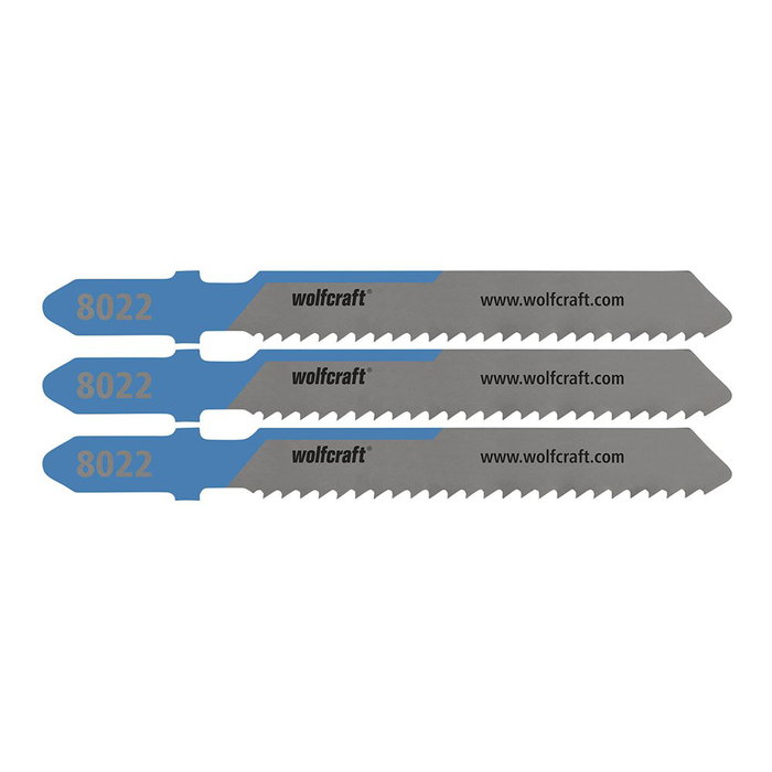 Wolfcraft Hojas de sierra de calar HSS con vástago en T, corte fino, 6 mm, 3 uds Wolfcraft Hojas de sierra de calar HSS con vástago en T, corte fino, 6 mm, 3 uds