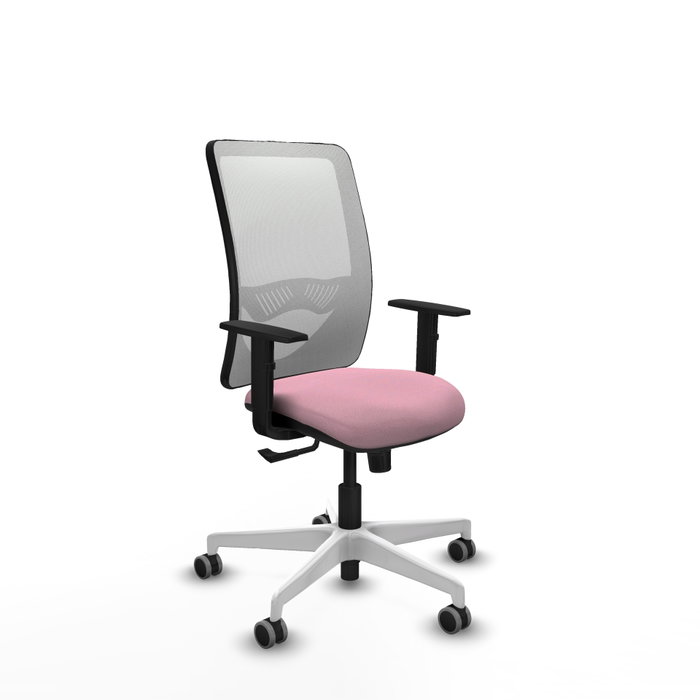 PIQUERAS Y CRESPO Silla de oficina Zulema con mecanismo Sincro, Rosa y Blanco PIQUERAS Y CRESPO Silla de oficina Zulema con mecanismo Sincro, Rosa y Blanco