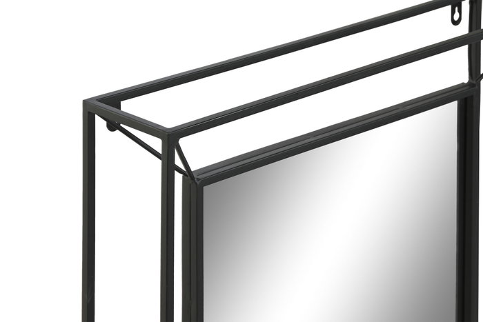 DKD Home Decor Espejo de Hierro y Cristal Negro 53x10x75 cm