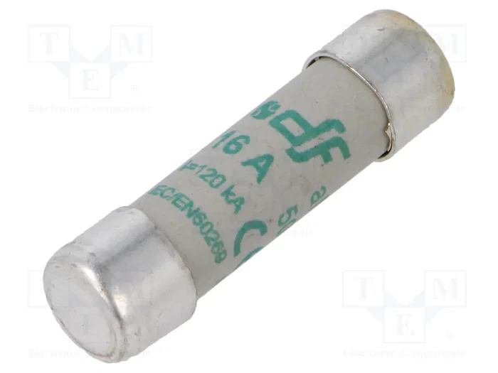 DF ELECTRIC Fusible de cartucho 16A 500VAC aM 10,3x38mm DF ELECTRIC Fusible de cartucho 16A 500VAC aM 10,3x38mm