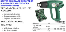 STAYER Decapador SUH 2000 EK 2 Velocidades 2000 W
