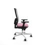 PIQUERAS Y CRESPO Silla de oficina Horna Rosa y Blanco con mecanismo Sincro