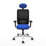 PIQUERAS Y CRESPO Silla de oficina Zulema con Mecanismo Sincro Azul y Negro