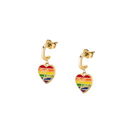 Chiara Ferragni Pendientes Love Rainbow Enamel 2.5cm Metal