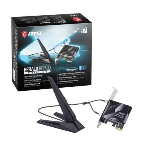 MSI Herald BE9400 Tarjeta de Red WiFi 7 PCIe MSI Herald BE9400 Tarjeta de Red WiFi 7 PCIe