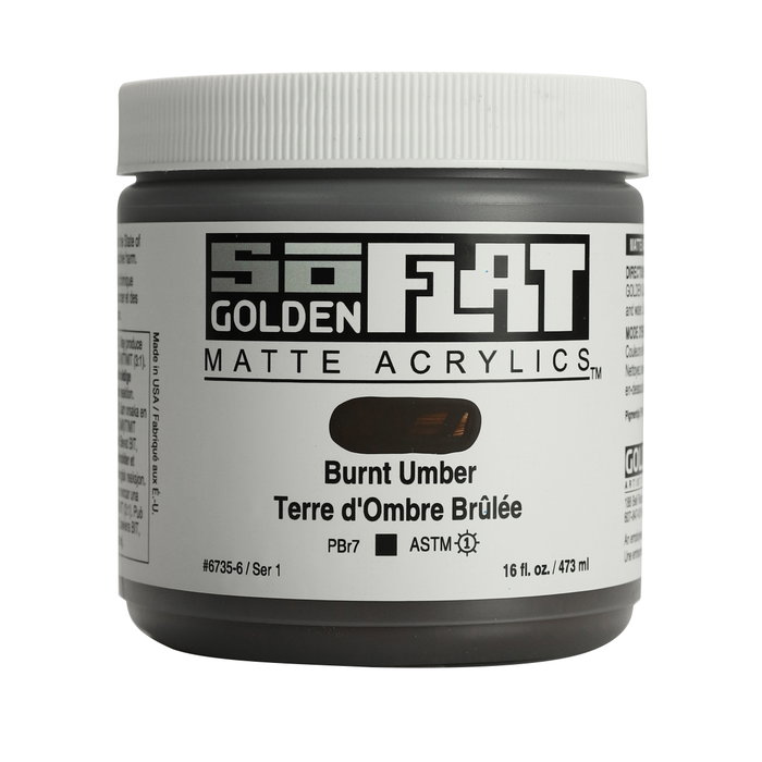 Golden SoFlat Acrílico Mate Tierra Sombra Tostada 473 ml Golden SoFlat Acrílico Mate Tierra Sombra Tostada 473 ml