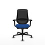 PIQUERAS Y CRESPO Silla de oficina Mardos con mecanismo Sincro/Traslack, Azul y Negro