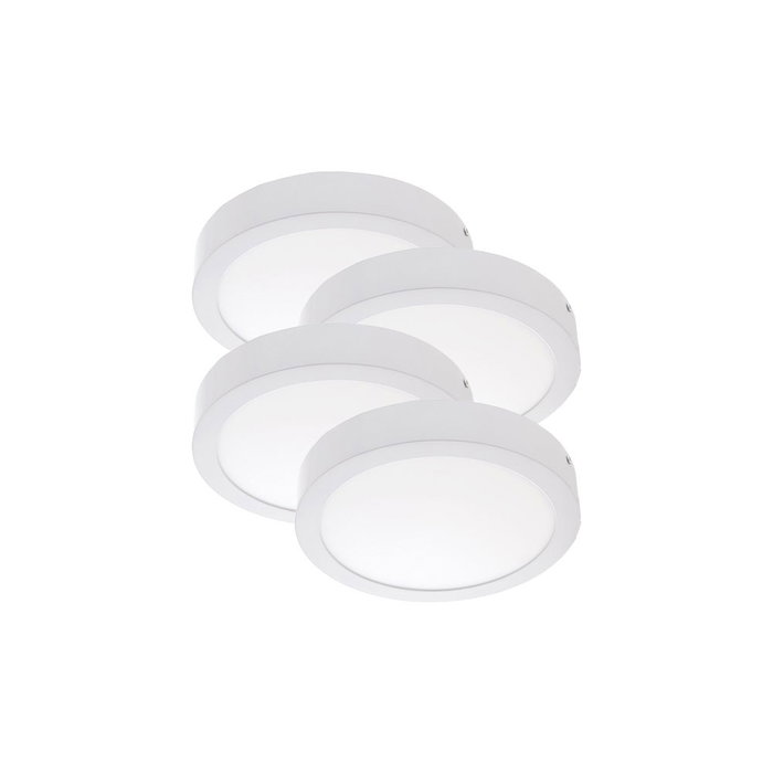 Pack 4 Plafones LED 12W 930Lm 6000K Blanco Frío de Superficie Skus: GR-MZMD01-12W-CW-PK4-AP Pack 4 Plafones LED 12W 930Lm 6000K Blanco Frío de Superficie Skus: GR-MZMD01-12W-CW-PK4-AP