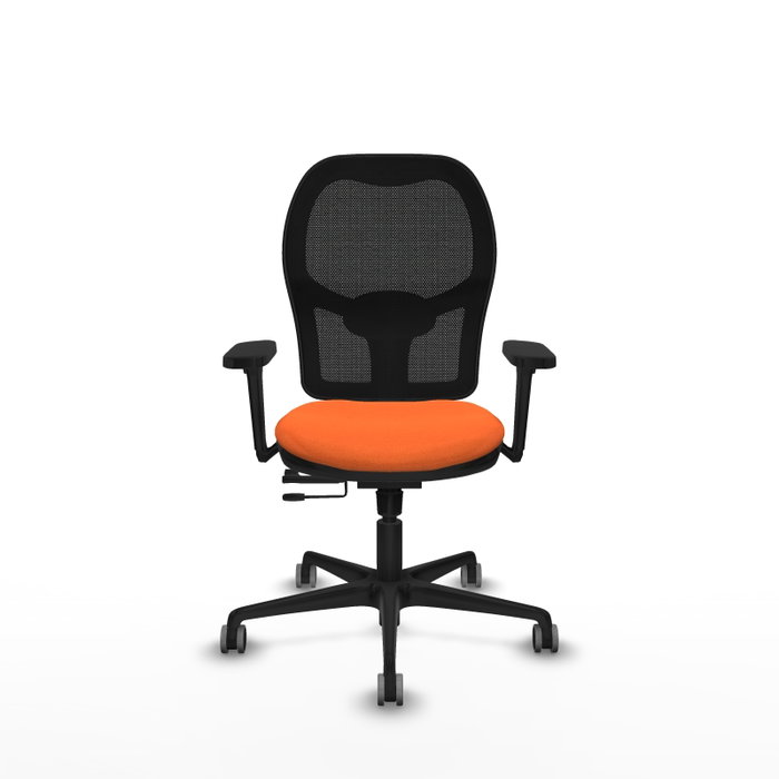 PIQUERAS Y CRESPO Silla de oficina Jorquera con mecanismo Sincro/Traslack, Naranja y Negro PIQUERAS Y CRESPO Silla de oficina Jorquera con mecanismo Sincro/Traslack, Naranja y Negro
