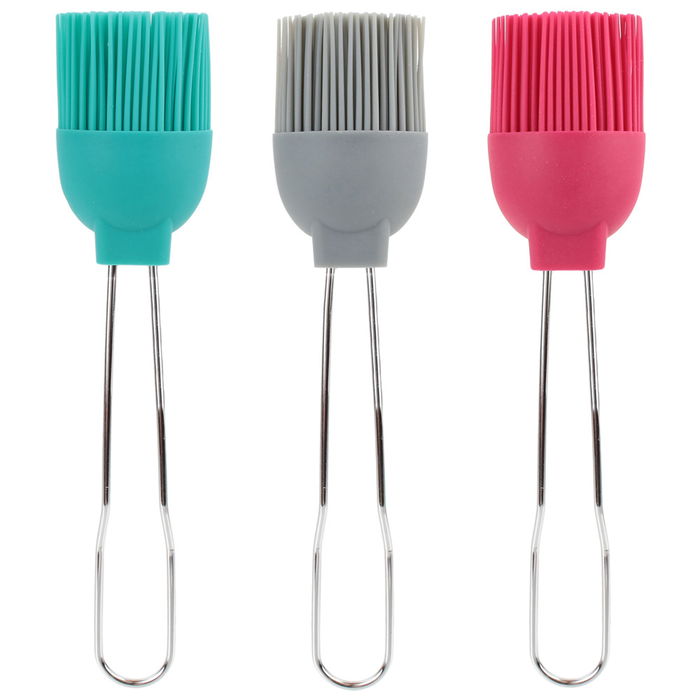 Lily Cook Pincel de Silicona Surtido 22 cm Colores Surtidos (Fucsia, Turquesa, Gris)