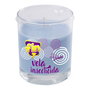 Flower Vela Insecticida Antimosquitos y Insectos Voladores Aroma Lavanda, Vaso de Cristal 125 g, Protección hasta 34 h para 20 m², Exterior