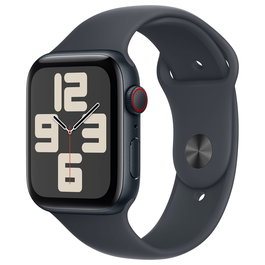 Apple Watch SE GPS + Cellular 44mm Medianoche con Caja de Aluminio y Correa Deportiva Negra Talla M/L