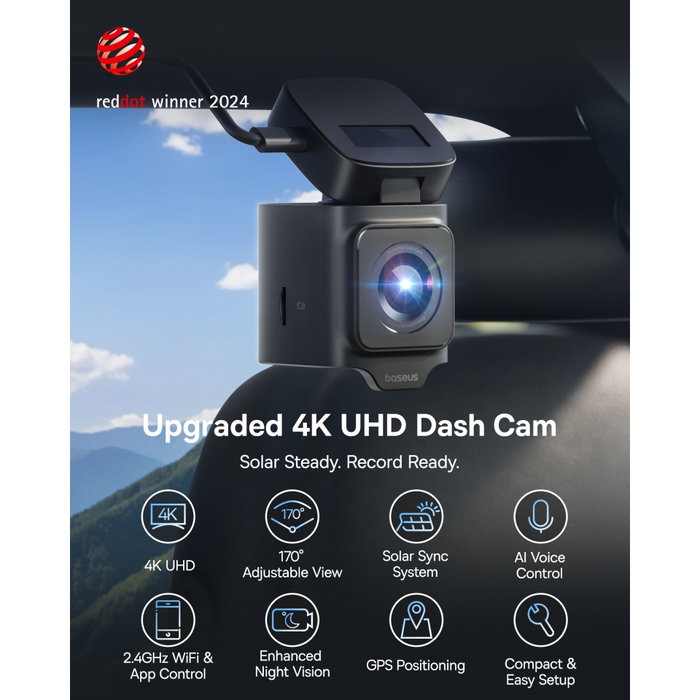 Baseus PrimeTrip VD1 Pro Dash Cam 4K Black Baseus PrimeTrip VD1 Pro Dash Cam 4K Black