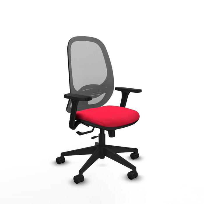 PIQUERAS Y CRESPO Silla de oficina Cilanco con mecanismo Sincro/Traslack, Rojo y Gris PIQUERAS Y CRESPO Silla de oficina Cilanco con mecanismo Sincro/Traslack, Rojo y Gris