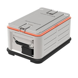 RIEBER THERMOPORT INOX 105 - Taper Isotermo de Acero Inoxidable para Transporte, Capacidad 26L (300x400x600 mm)