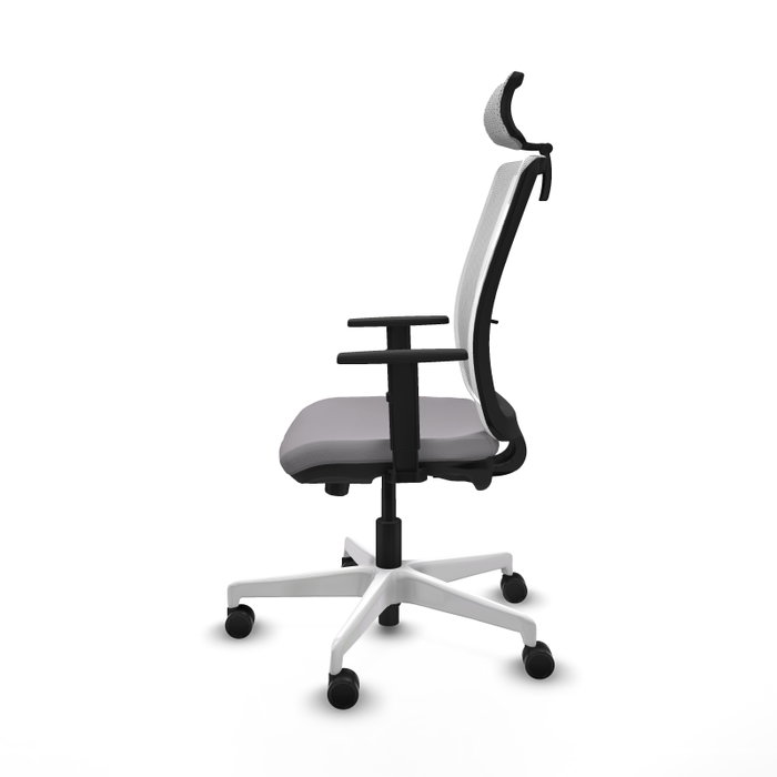 PIQUERAS Y CRESPO Silla de oficina Haches con mecanismo Sincro/Traslack Gris y Blanco