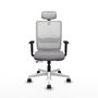 PIQUERAS Y CRESPO Silla de oficina Haches con mecanismo Sincro/Traslack Gris y Blanco