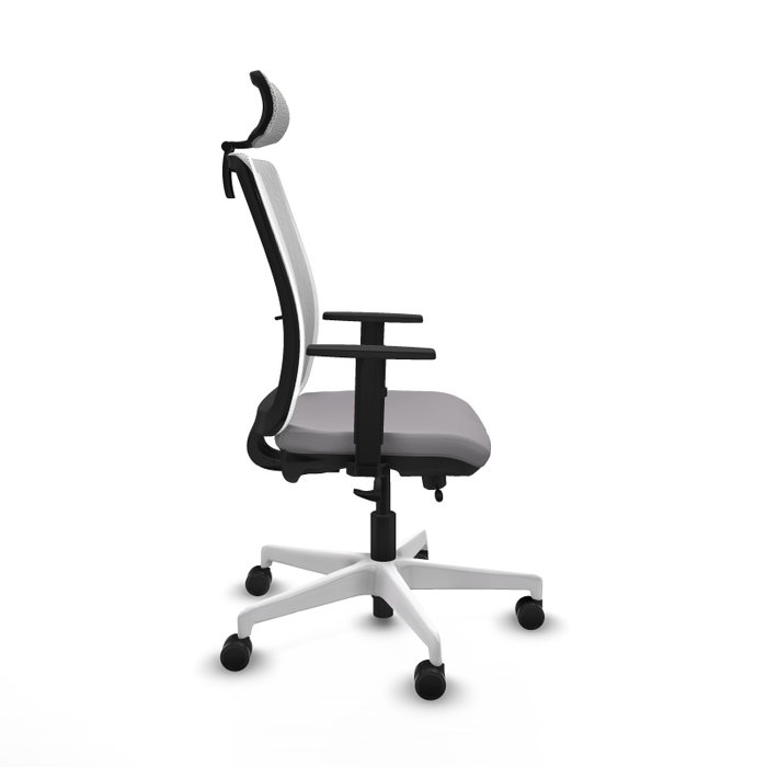 PIQUERAS Y CRESPO Silla de oficina Haches con mecanismo Sincro/Traslack Gris y Blanco