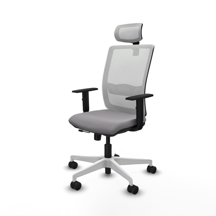 PIQUERAS Y CRESPO Silla de oficina Haches con mecanismo Sincro/Traslack Gris y Blanco