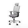 PIQUERAS Y CRESPO Silla de oficina Haches con mecanismo Sincro/Traslack Gris y Blanco