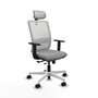 PIQUERAS Y CRESPO Silla de oficina Haches con mecanismo Sincro/Traslack Gris y Blanco
