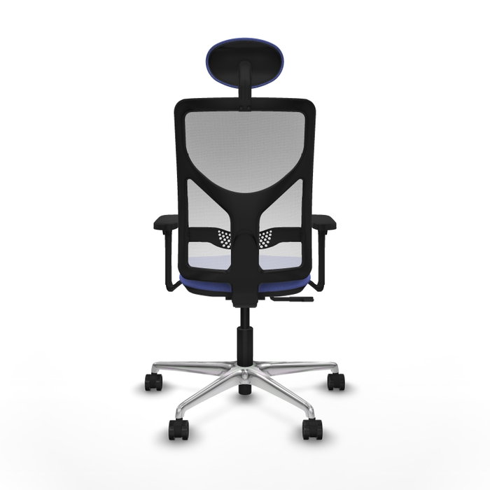 PIQUERAS Y CRESPO Silla de oficina Motilla con mecanismo Sincro, Azul claro y Blanco