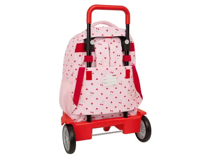 Safta Mochila Escolar Grande con Ruedas Compact Evolution Extraible Glowlab Frutitas 450x330x220 mm