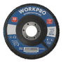 Workpro Disco Láminas Plano T27 de Óxido de Aluminio, Ø100 x 16 mm, Grano 120, para Acero Endurecido y Acero Aleado, Disco Flexible, Máx. 80 m/s 15.300 rpm