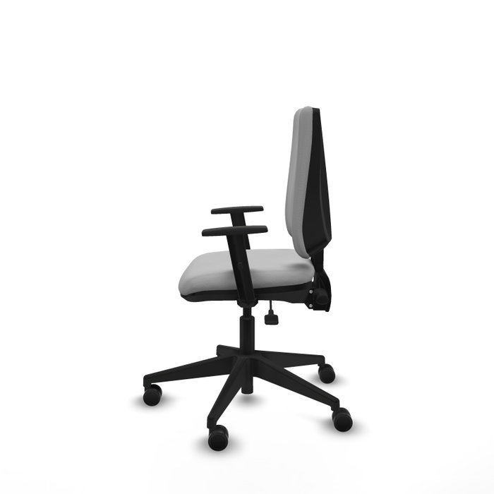 PIQUERAS Y CRESPO Silla de oficina Elche, Similpiel Gris claro, Mecanismo Asincro