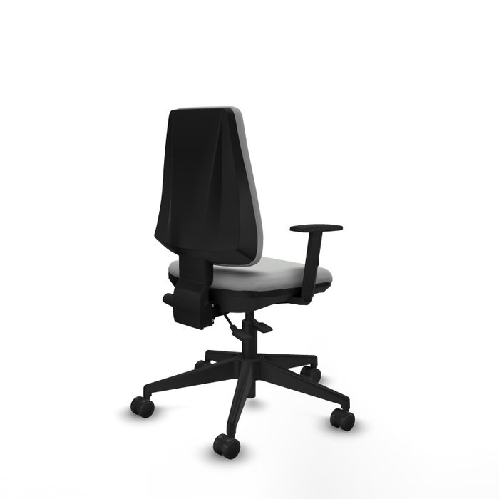 PIQUERAS Y CRESPO Silla de oficina Elche, Similpiel Gris claro, Mecanismo Asincro