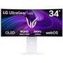 LG Monitor Gaming UltraGear 34GX90SA-W Curvo OLED 34 pulgadas WQHD 240Hz Blanco