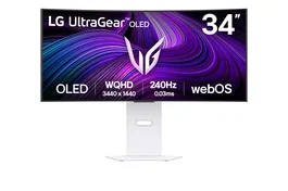 LG UltraGear 34GX90SA-W Monitor Gaming OLED Curvo 34 pulgadas WQHD 240Hz Blanco