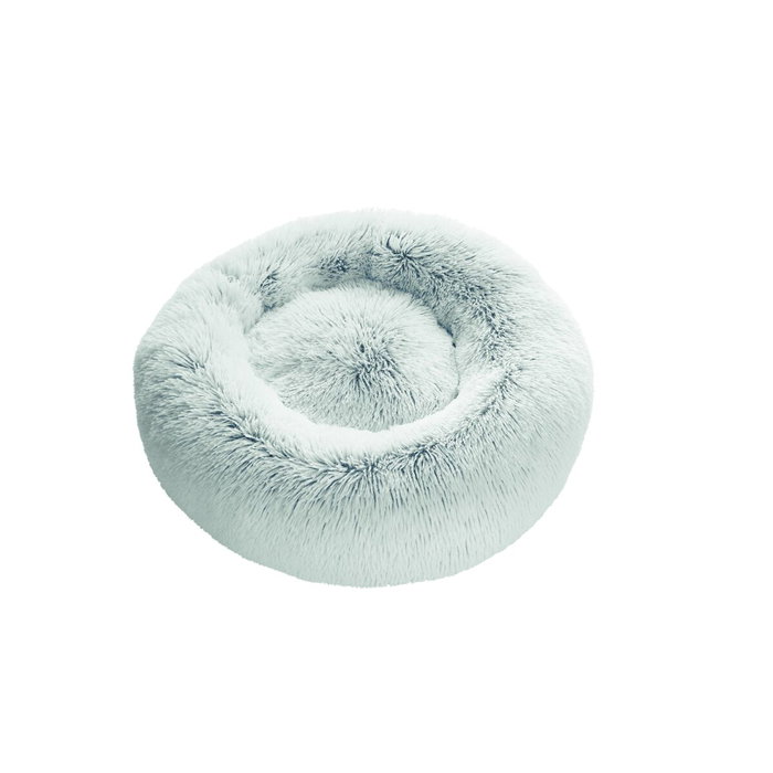 Loppa Cama para perros y gatos en forma de donut suave con funda lavable y base antideslizante, tamaño 50 cm, color Blanco Loppa Cama para perros y gatos en forma de donut suave con funda lavable y base antideslizante, tamaño 50 cm, color Blanco
