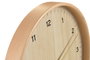 DKD Home Decor Reloj de Pared de Madera de Hevea y PVC Blanco/Natural 41x41 cm