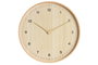 DKD Home Decor Reloj de Pared de Madera de Hevea y PVC Blanco/Natural 41x41 cm