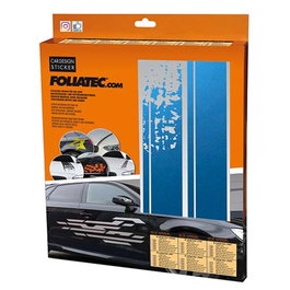 Foliatec FO33951 Vinilo Decorativo Para Coche - Diseño Rayas Azul - Personalización Carrocería