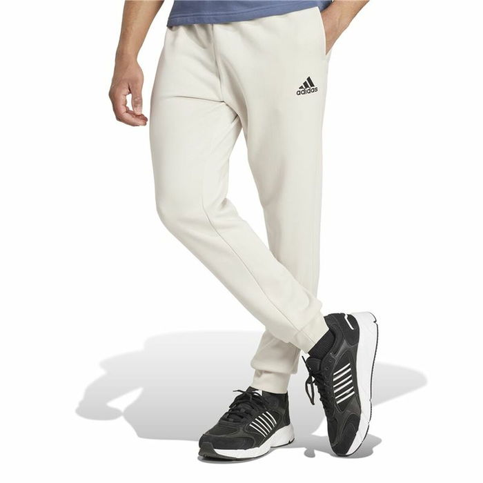 Pantalón Largo Deportivo Adidas Essentials Fleece Regular Tapered Blanco Pantalón Largo Deportivo Adidas Essentials Fleece Regular Tapered Blanco