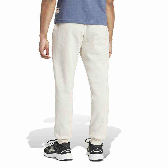 Pantalón Largo Deportivo Adidas Essentials Fleece Regular Tapered Blanco Pantalón Largo Deportivo Adidas Essentials Fleece Regular Tapered Blanco