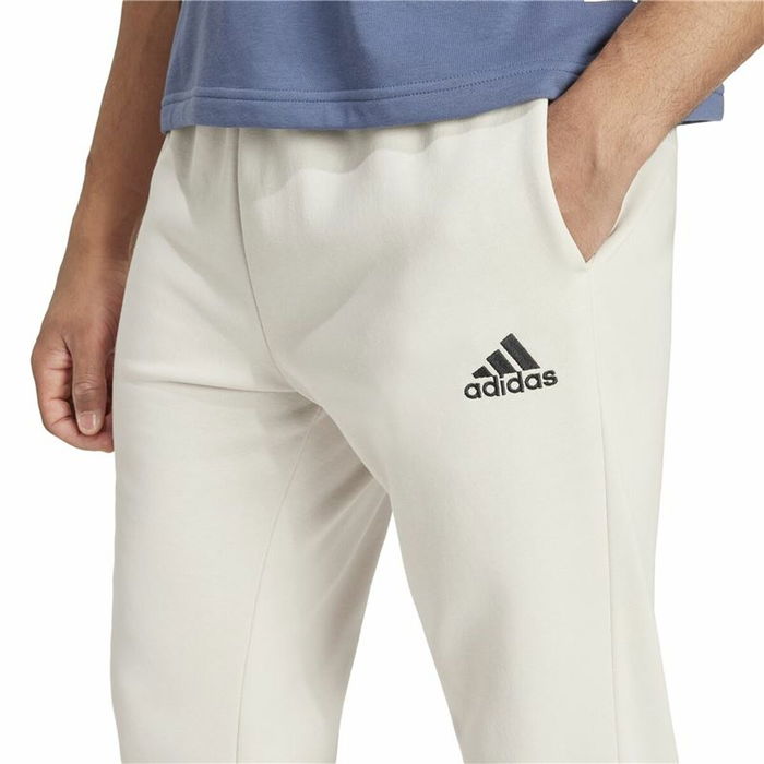 Pantalón Largo Deportivo Adidas Essentials Fleece Regular Tapered Blanco Pantalón Largo Deportivo Adidas Essentials Fleece Regular Tapered Blanco