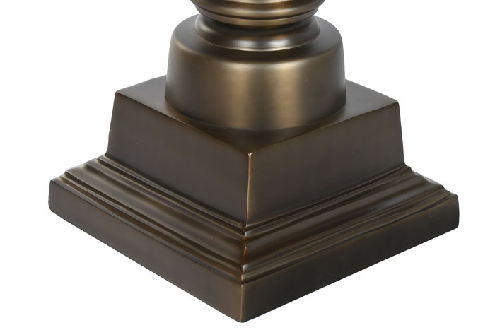 DKD Home Decor Lámpara de Acero Patinado Bronce y Negro 60x60x103 cm