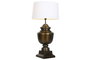 DKD Home Decor Lámpara de Acero Patinado Bronce y Negro 60x60x103 cm
