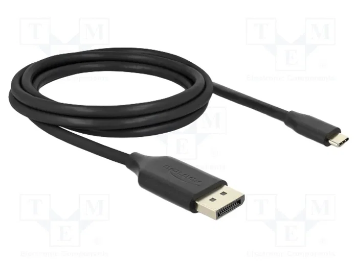 DeLOCK Cable USB Type-C a DisplayPort 8K 60 Hz HDR 2 m Negro DeLOCK Cable USB Type-C a DisplayPort 8K 60 Hz HDR 2 m Negro