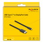 DeLOCK Cable adaptador USB Tipo C a DisplayPort 8K 60 Hz HDR 2 m negro